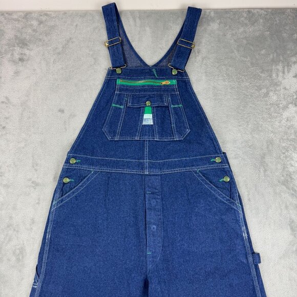 Vintage 90s Liberty Bib Denim Carpenter Overalls Mens Painter Workwear Utility - Picture 5 of 10